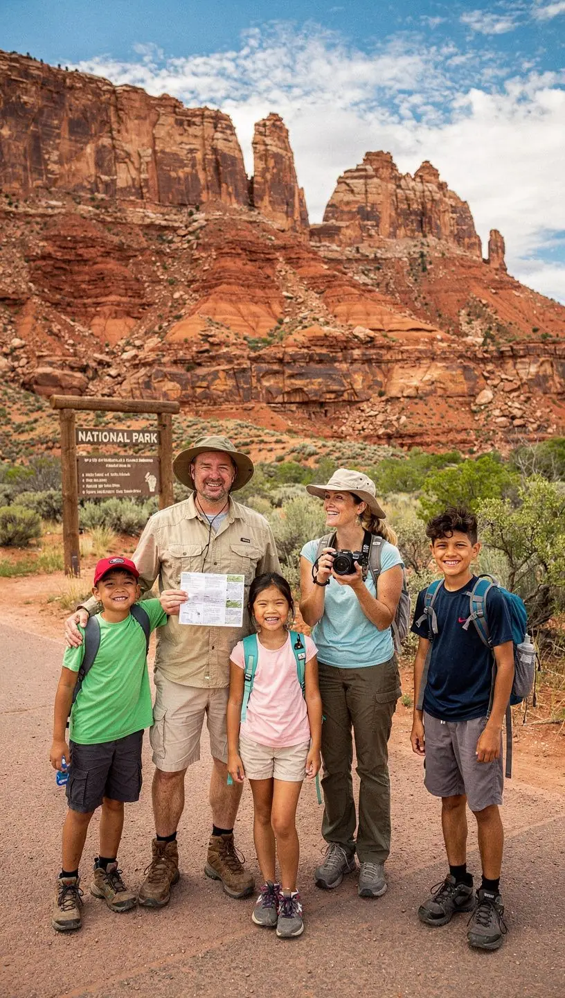 Malownicza trasa prowadząca przez górskie szczyty z zielonymi dolinami w tle.